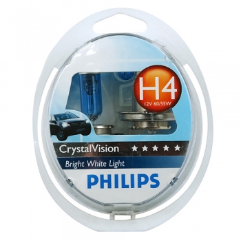 H4 (60/55) PHILIPS CRYSTAL VISION +W5W